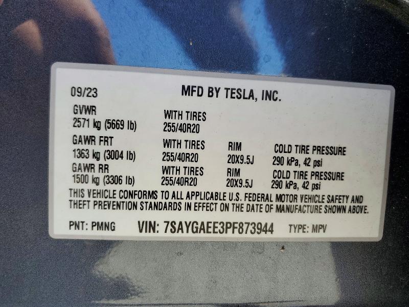 Aukcja sprzedaży 2023 Tesla Model Y, vin: 7SAYGAEE3PF873944, numer aukcji: 57388266