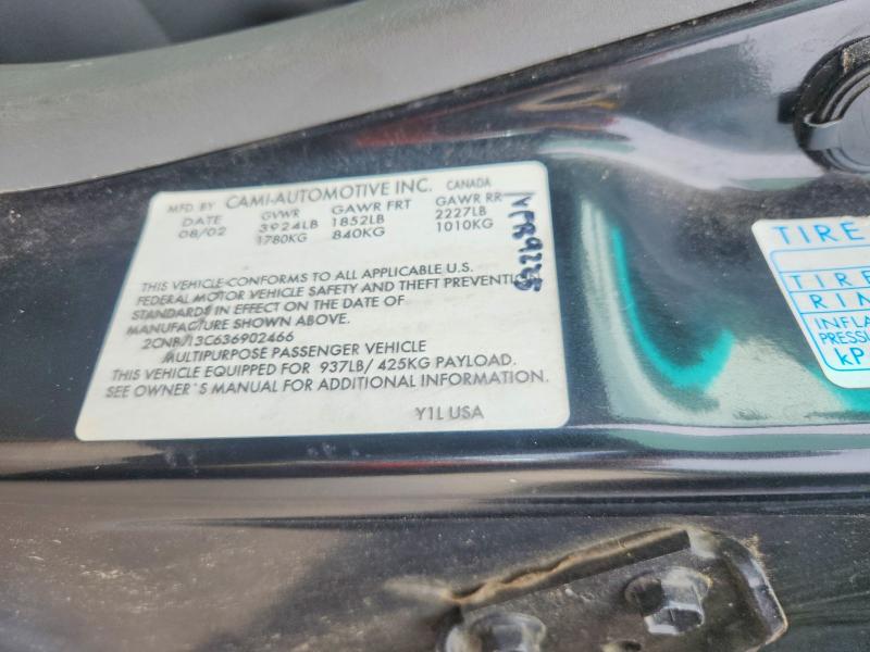 57938126 :رقم المزاد ، 2CNBJ13C636902466 vin ، 2003 Chevrolet Tracker مزاد بيع