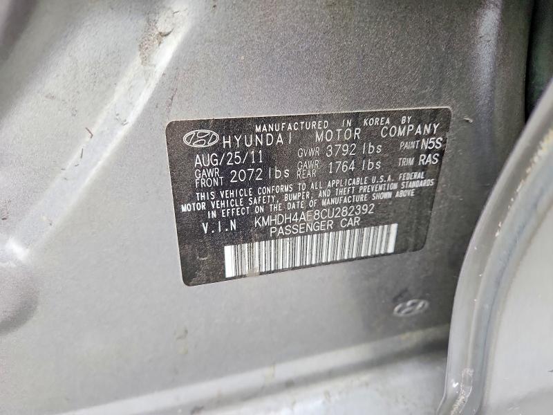 Продажа на аукционе авто 2012 Hyundai Elantra, vin: KMHDH4AE8CU282392, номер лота: 57967306