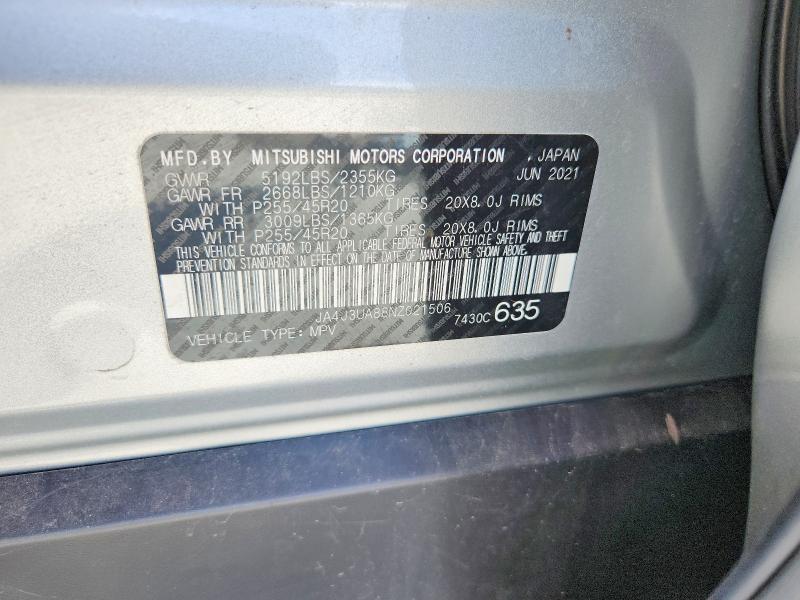 Aukcja sprzedaży 2022 Mitsubishi Outlander, vin: JA4J3UA88NZ021506, numer aukcji: 57181906
