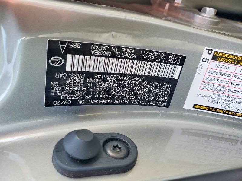 2020 Lexus Ux მანქანა იყიდება აუქციონზე, vin: JTHP9JBH6L2036148, აუქციონის ნომერი: 56178726