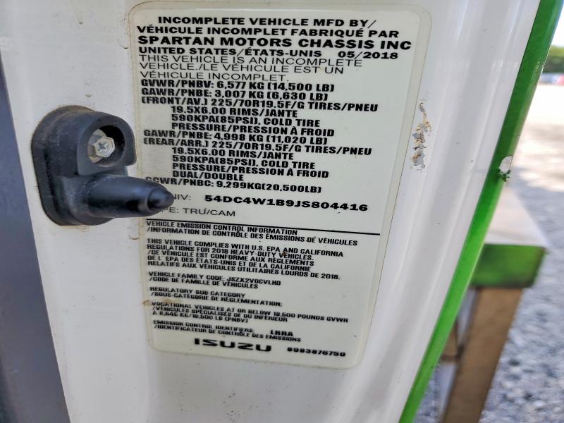 2018 Isuzu Npr Hd მანქანა იყიდება აუქციონზე, vin: 54DC4W1B9JS804416, აუქციონის ნომერი: 57532826