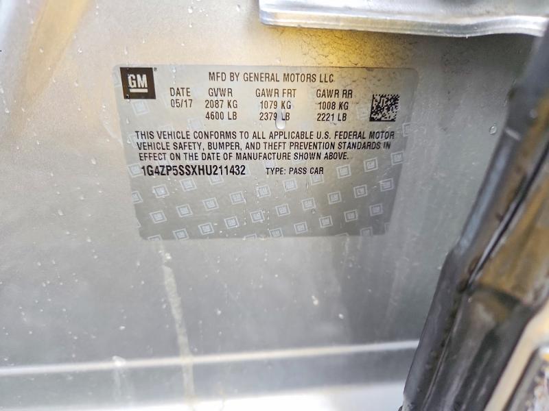 2017 Buick Lacrosse მანქანა იყიდება აუქციონზე, vin: 1G4ZP5SSXHU211432, აუქციონის ნომერი: 58592796