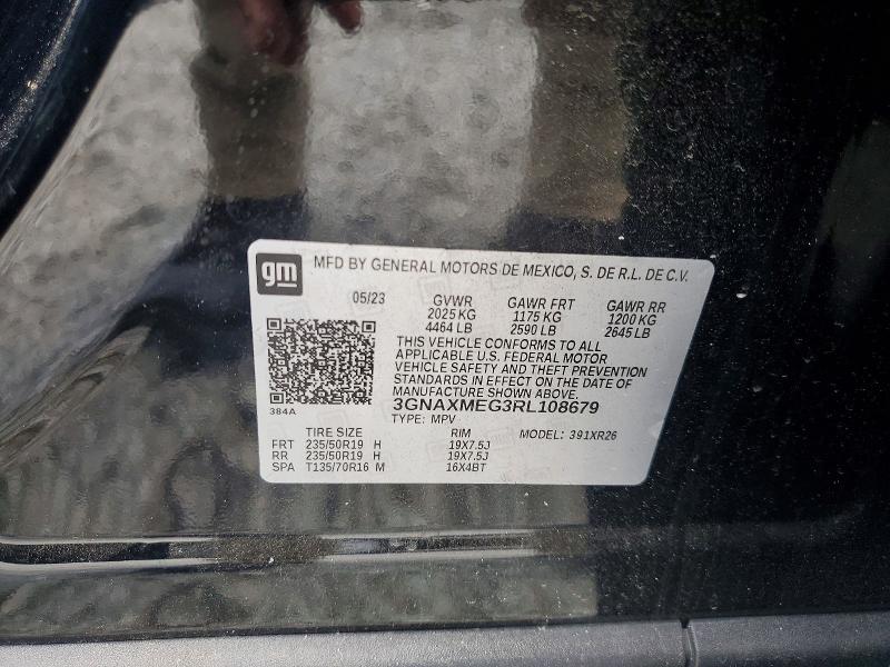 57021826 :رقم المزاد ، 3GNAXMEG3RL108679 vin ، 2024 Chevrolet Equinox مزاد بيع