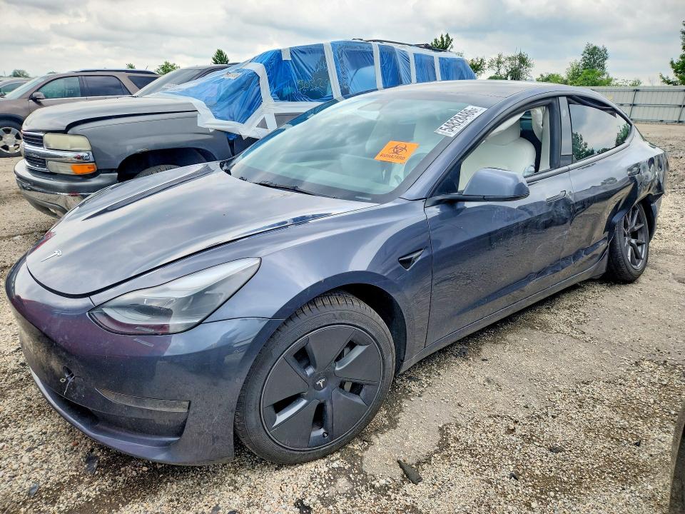 2022 Tesla Model 3 მანქანა იყიდება აუქციონზე, vin: 5YJ3E1EB7NF167043, აუქციონის ნომერი: 54828486