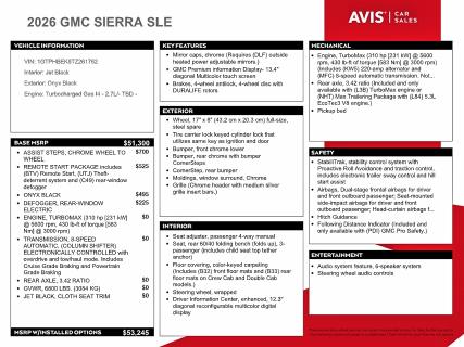 2026 Gmc Sierra მანქანა იყიდება აუქციონზე, vin: 1GTPHBEK8TZ261762, აუქციონის ნომერი: 58697646