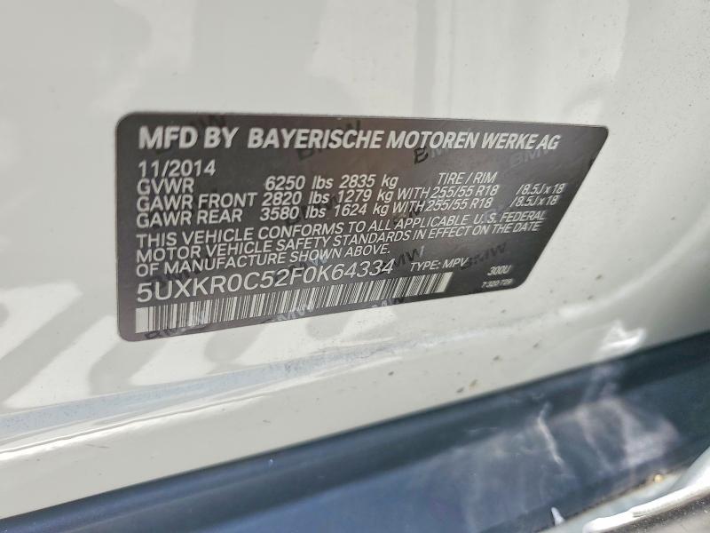 Продаж на аукціоні авто 2015 Bmw X5, vin: 5UXKR0C52F0K64334, номер лоту: 56496166
