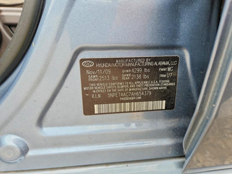Aukcja sprzedaży 2010 Hyundai Sonata, vin: 5NPET4AC7AH654379, numer aukcji: 57877456