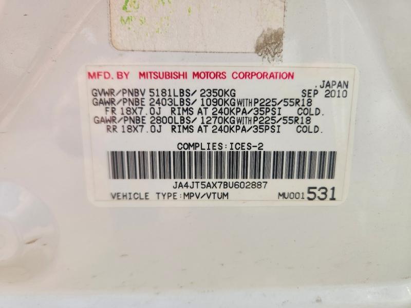 Aukcja sprzedaży 2011 Mitsubishi Outlander, vin: JA4JT5AX7BU602887, numer aukcji: 56820806