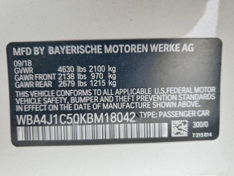Продажа на аукционе авто 2019 Bmw 430i, vin: WBA4J1C50KBM18042, номер лота: 56397066