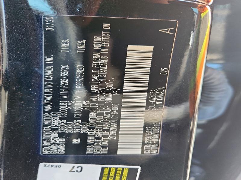 Продаж на аукціоні авто 2020 Lexus Rx, vin: 2T2HZMAA7LC164066, номер лоту: 57409366