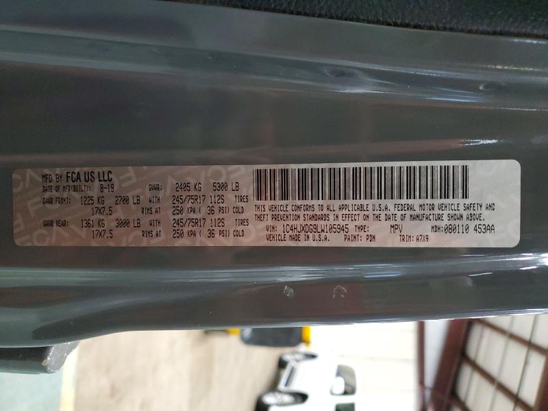 Продаж на аукціоні авто 2020 Jeep Wrangler Unlimited, vin: 1C4HJXDG9LW105945, номер лоту: 58578616