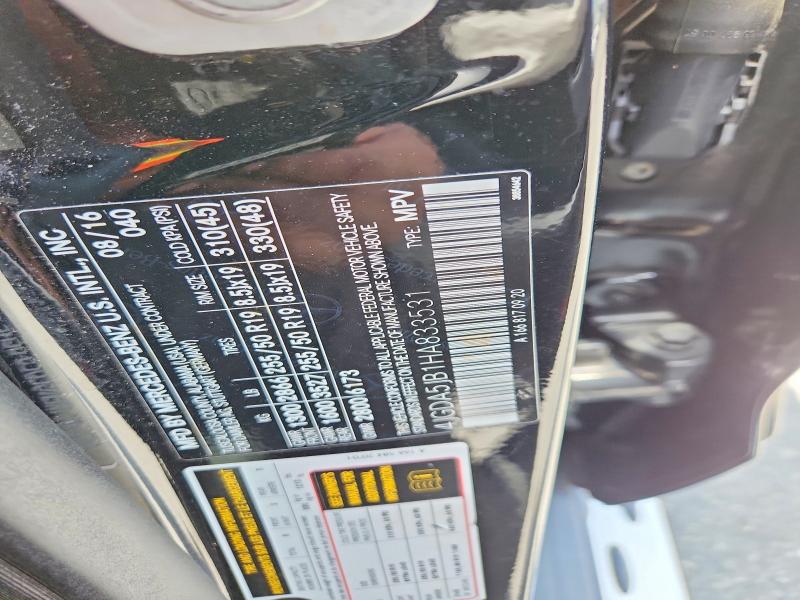 55432906 :رقم المزاد ، 4JGDA5JB1HA833531 vin ، 2017 Mercedes-benz Gle مزاد بيع