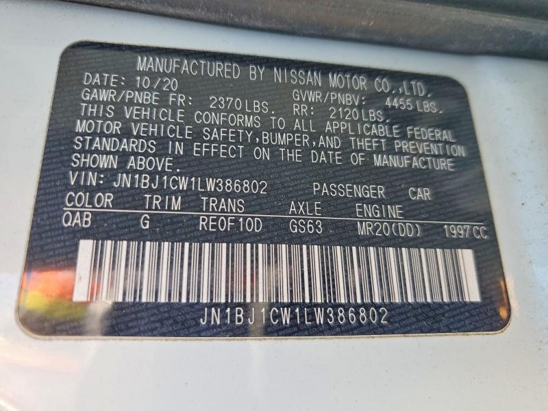 2020 Nissan Rogue Sport მანქანა იყიდება აუქციონზე, vin: JN1BJ1CW1LW386802, აუქციონის ნომერი: 54193956
