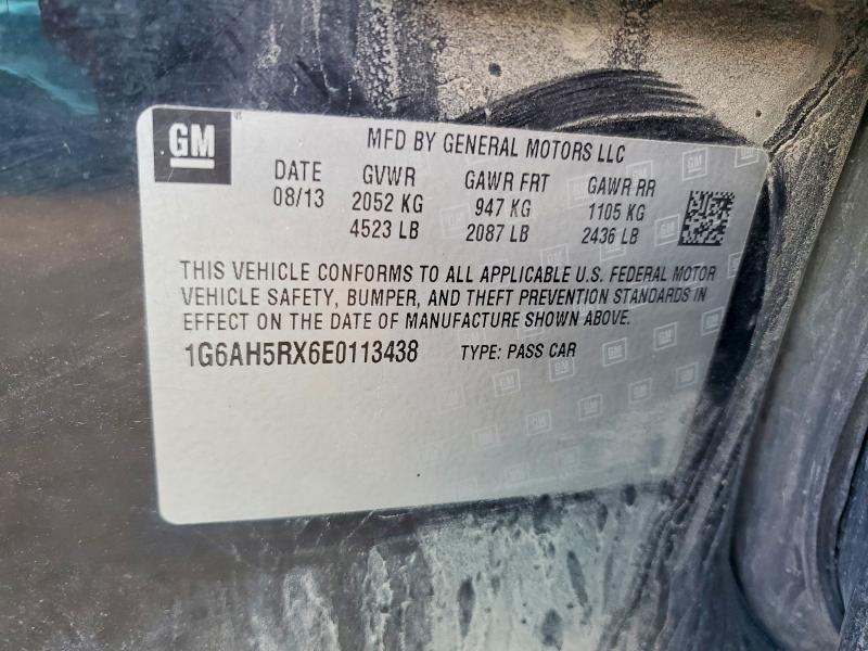 58600626 :رقم المزاد ، 1G6AH5RX6E0113438 vin ، 2014 Cadillac Ats مزاد بيع