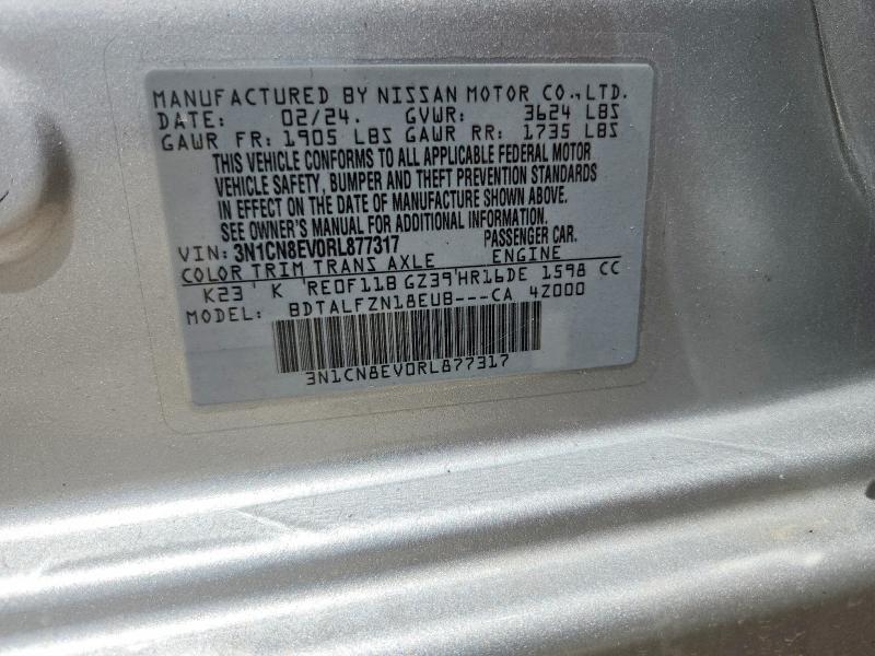 Aukcja sprzedaży 2024 Nissan Versa, vin: 3N1CN8EV0RL877317, numer aukcji: 56739306