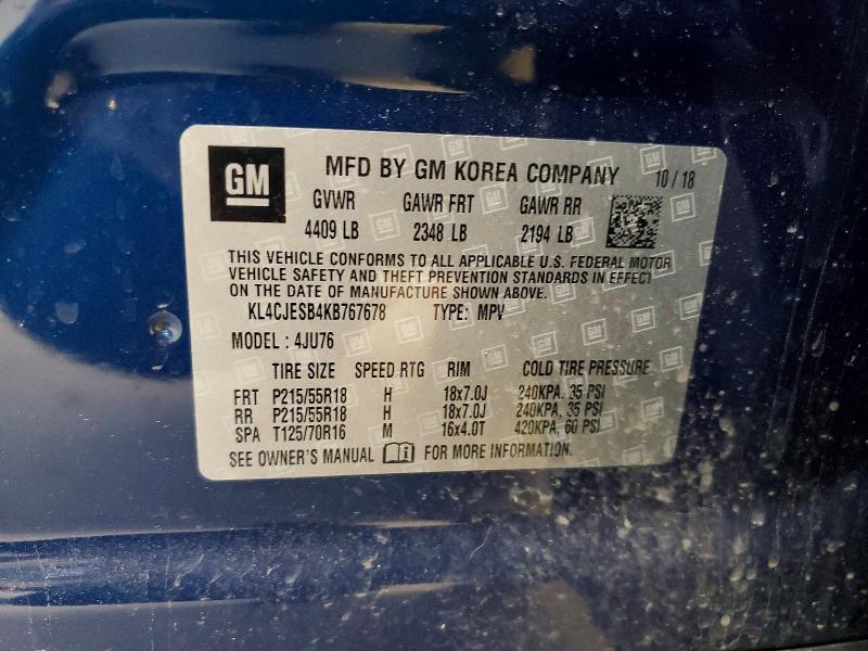 Продажа на аукционе авто 2019 Buick Encore, vin: KL4CJESB4KB767678, номер лота: 56083216