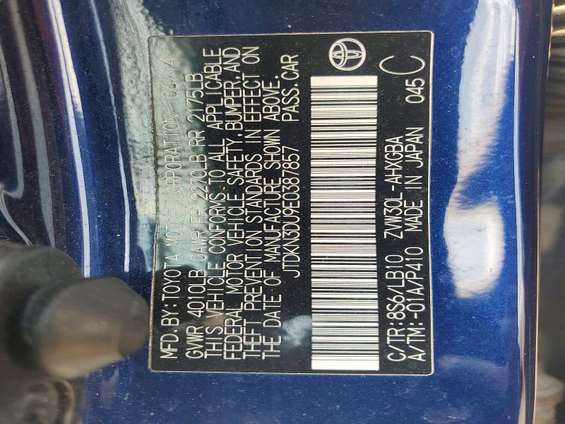57162596 :رقم المزاد ، JTDKN3DU9E0387857 vin ، 2014 Toyota Prius مزاد بيع