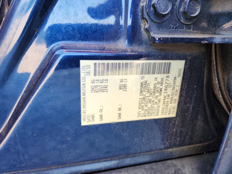 Aukcja sprzedaży 2010 Nissan Altima, vin: 1N4AL2AP4AC186778, numer aukcji: 57488936