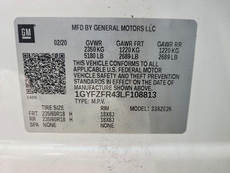 Aukcja sprzedaży 2020 Cadillac Xt4, vin: 1GYFZFR43LF108813, numer aukcji: 56731866