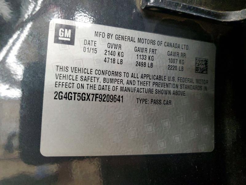 Продажа на аукционе авто 2015 Buick Regal, vin: 2G4GT5GX7F9209641, номер лота: 57657086