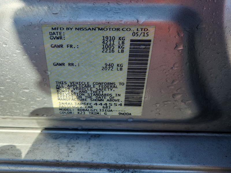 Продаж на аукціоні авто 2015 Nissan Altima, vin: 1N4AL3AP6FC444554, номер лоту: 57360396