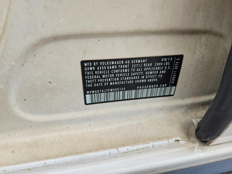 58432916 :رقم المزاد ، WVWGD7AJ7EW005123 vin ، 2014 Volkswagen Gti مزاد بيع