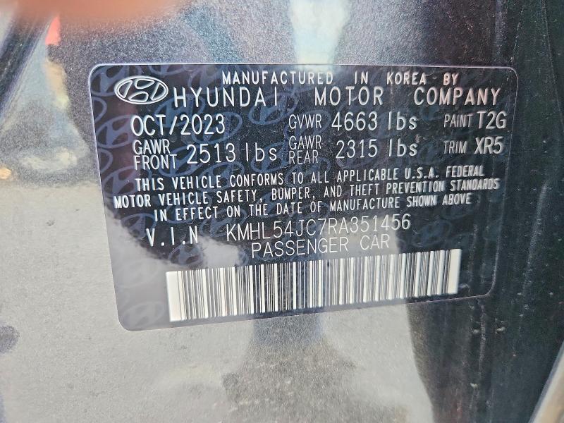 2024 Hyundai Sonata მანქანა იყიდება აუქციონზე, vin: KMHL54JC7RA351456, აუქციონის ნომერი: 56998796