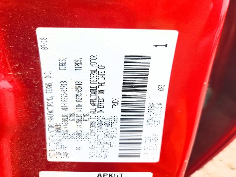 56686046 :رقم المزاد ، 5TFUY5F19JX775669 vin ، 2018 Toyota Tundra مزاد بيع