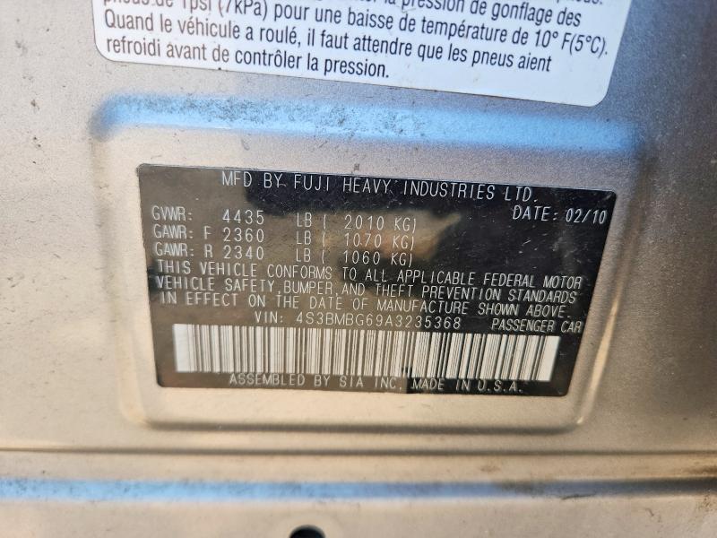 Продажа на аукционе авто 2010 Subaru Legacy, vin: 4S3BMBG69A3235368, номер лота: 58693736