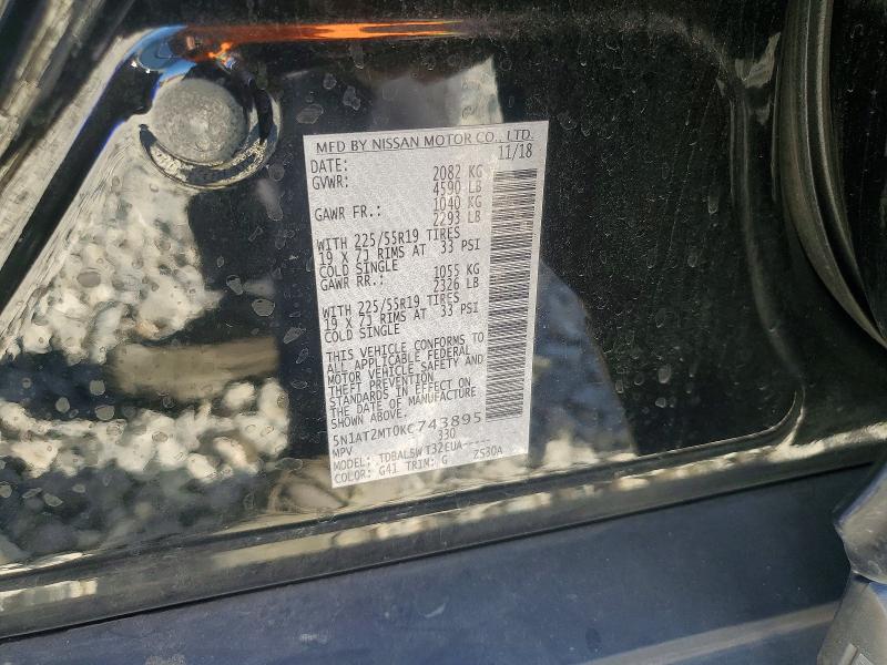 Aukcja sprzedaży 2019 Nissan Rogue, vin: 5N1AT2MT0KC743895, numer aukcji: 55972576