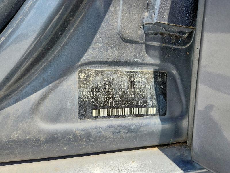 Продажа на аукционе авто 2009 Bmw 335, vin: WBAPM73569E190743, номер лота: 55922936