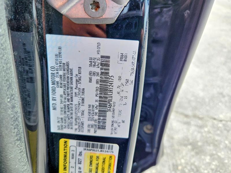 Продажа на аукционе авто 2018 Ford Fusion, vin: 3FA6P0LU1JR124175, номер лота: 58328126