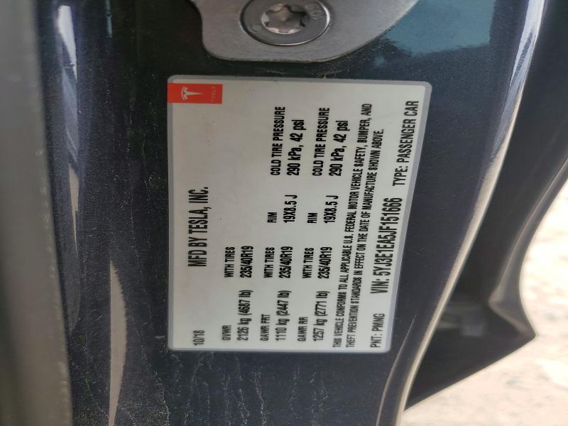 2018 Tesla Model 3 მანქანა იყიდება აუქციონზე, vin: 5YJ3E1EA5JF151666, აუქციონის ნომერი: 54301156