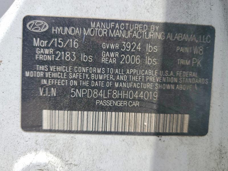 2017 Hyundai Elantra მანქანა იყიდება აუქციონზე, vin: 5NPD84LF8HH044019, აუქციონის ნომერი: 57744586