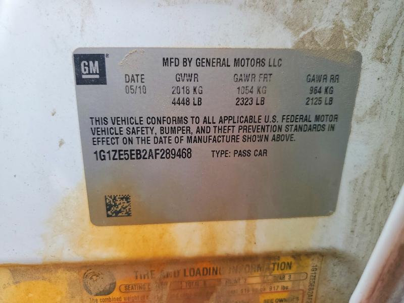 56938446 :رقم المزاد ، 1G1ZE5EB2AF289468 vin ، 2010 Chevrolet Malibu مزاد بيع