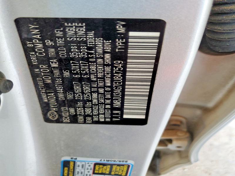 2014 Hyundai Tucson მანქანა იყიდება აუქციონზე, vin: KM8JU3AG7EU847549, აუქციონის ნომერი: 56291196