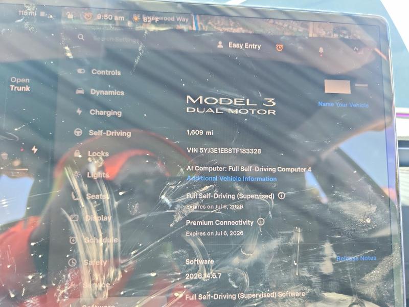 Продаж на аукціоні авто 2026 Tesla Model 3, vin: 5YJ3E1EB8TF183328, номер лоту: 58111296
