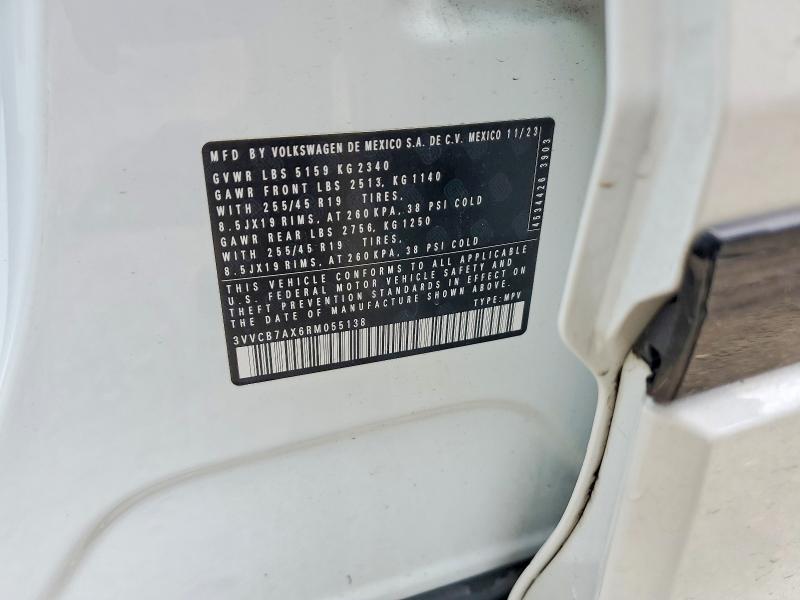 Продажа на аукционе авто 2024 Volkswagen Tiguan, vin: 3VVCB7AX6RM055138, номер лота: 55979756
