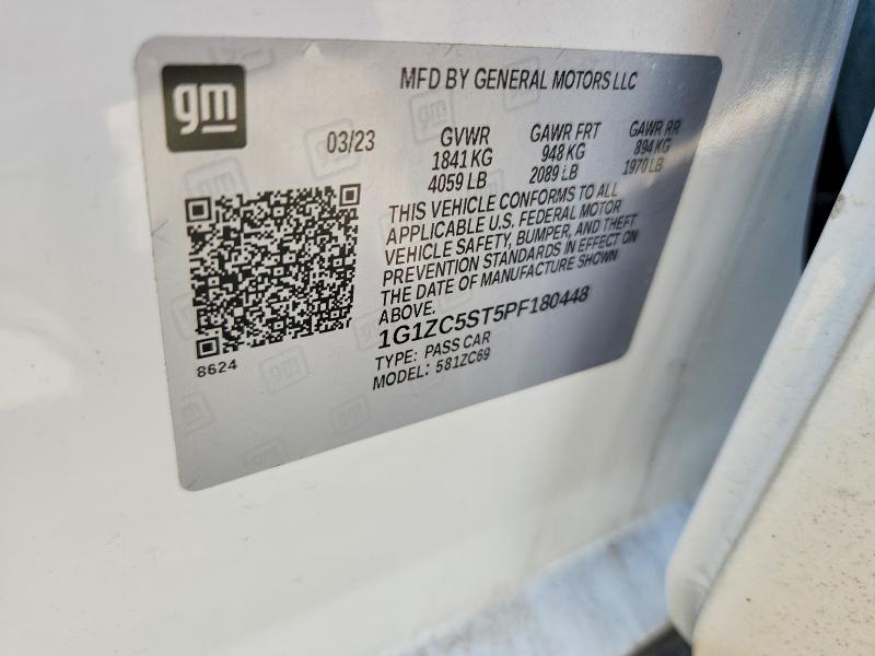 Продажа на аукционе авто 2023 Chevrolet Malibu, vin: 1G1ZC5ST5PF180448, номер лота: 56612166