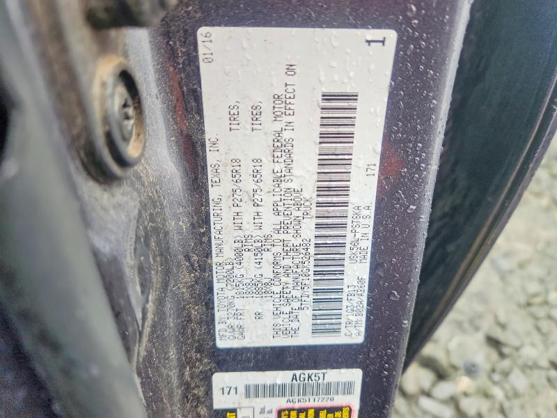 2016 Toyota Tundra მანქანა იყიდება აუქციონზე, vin: 5TFDY5F18GX526482, აუქციონის ნომერი: 58134496