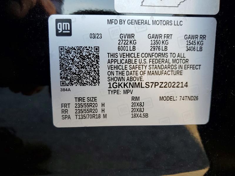Продажа на аукционе авто 2023 Gmc Acadia, vin: 1GKKNMLS7PZ202214, номер лота: 56106396