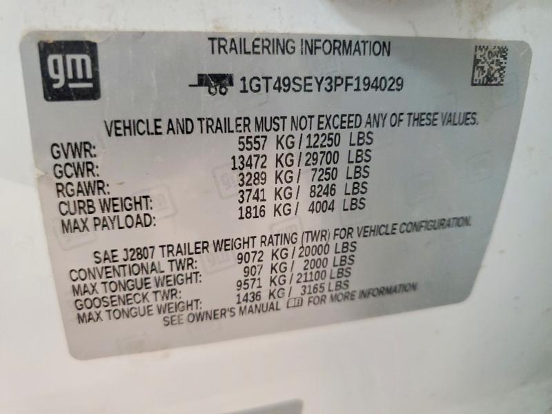 Продажа на аукционе авто 2023 Gmc Sierra, vin: 1GT49SEY3PF194029, номер лота: 54424236