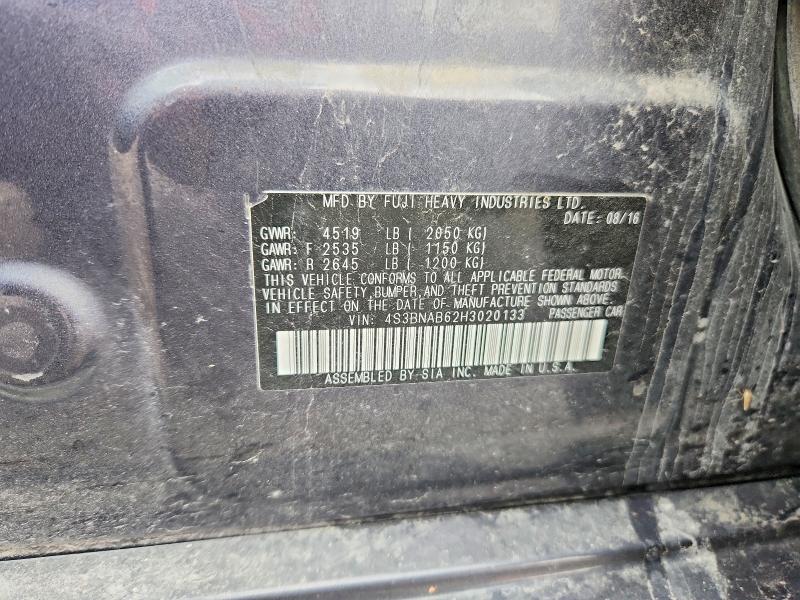 Продажа на аукционе авто 2017 Subaru Legacy, vin: 4S3BNAB62H3020133, номер лота: 55387036