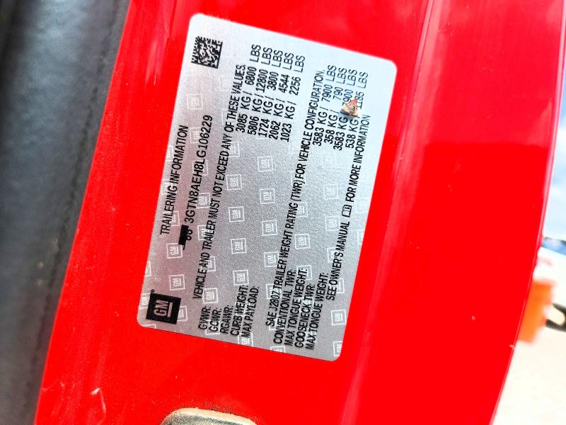 Aukcja sprzedaży 2020 Gmc Sierra, vin: 3GTN8AEH8LG106229, numer aukcji: 56933576