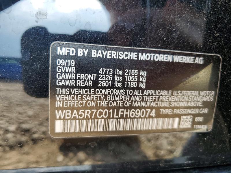 Aukcja sprzedaży 2020 Bmw 330xi, vin: WBA5R7C01LFH69074, numer aukcji: 58463806