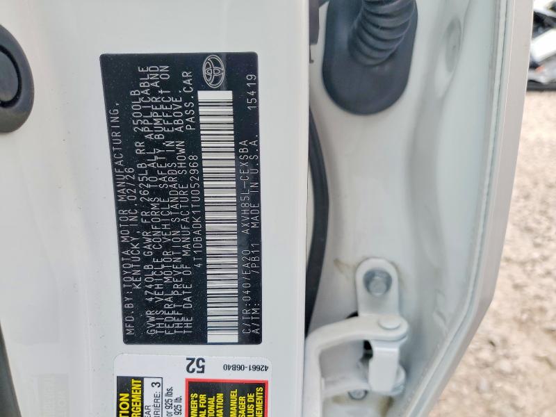 58695446 :رقم المزاد ، 4T1DBADK1TU052968 vin ، 2026 Toyota Camry مزاد بيع