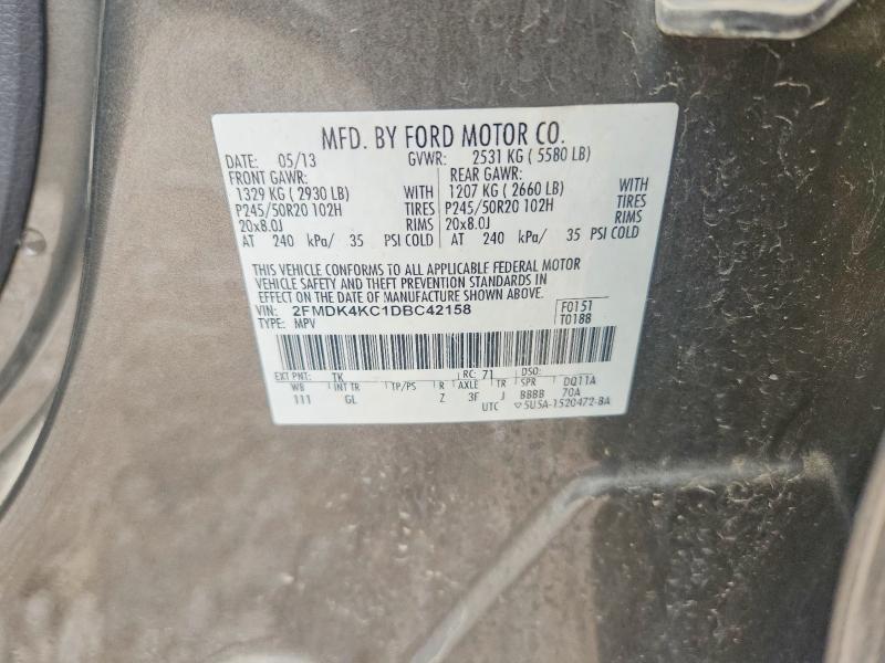 Aukcja sprzedaży 2013 Ford Edge, vin: 2FMDK4KC1DBC42158, numer aukcji: 56115776