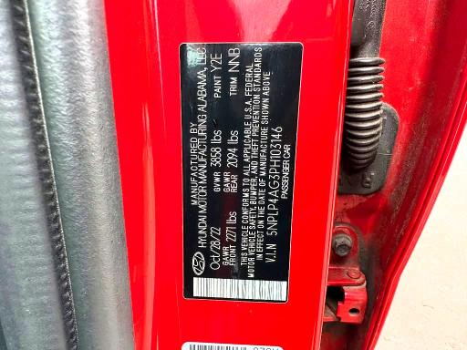 2023 Hyundai Elantra მანქანა იყიდება აუქციონზე, vin: 5NPLP4AG3PH103146, აუქციონის ნომერი: 57009846