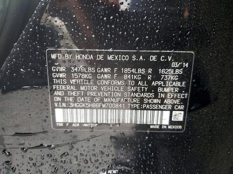 2015 Honda Fit მანქანა იყიდება აუქციონზე, vin: 3HGGK5H86FM700841, აუქციონის ნომერი: 56853166